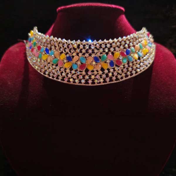 Multicolor Gemstone Choker Necklace